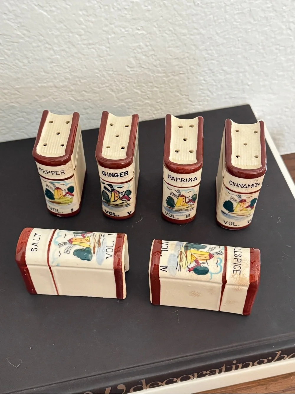 Vintage 50s Book Spice Rack Vintage Mid Century Spice Rack